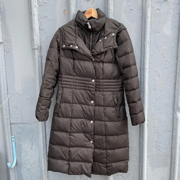 Cole Haan Bib Insert Down & Feather Fill Coat, size XS - Picture 4 of 11
